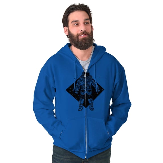 Astronaut Space Celestial Spirit Unisex Fleece Graphic Zip Up Hoodie Brisco Brands 4X