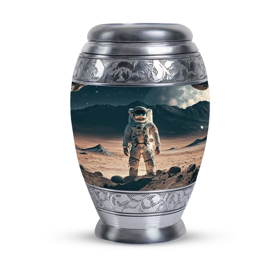 Astronaut Space Cremation Cremation Urn for Adult Ashes Male & Female - Burial Urns for Adult Human Ashes - Large Human Remains Memorial Urn for Women - 10 Inch