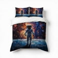 thumbnail image 1 of Astronaut Space Odyssey Bedding Set 3 Pcs Soft Microfiber Quilt Cover For Bedroom Decor, Comforter Cover With 2 Pillowcase, 1 of 5