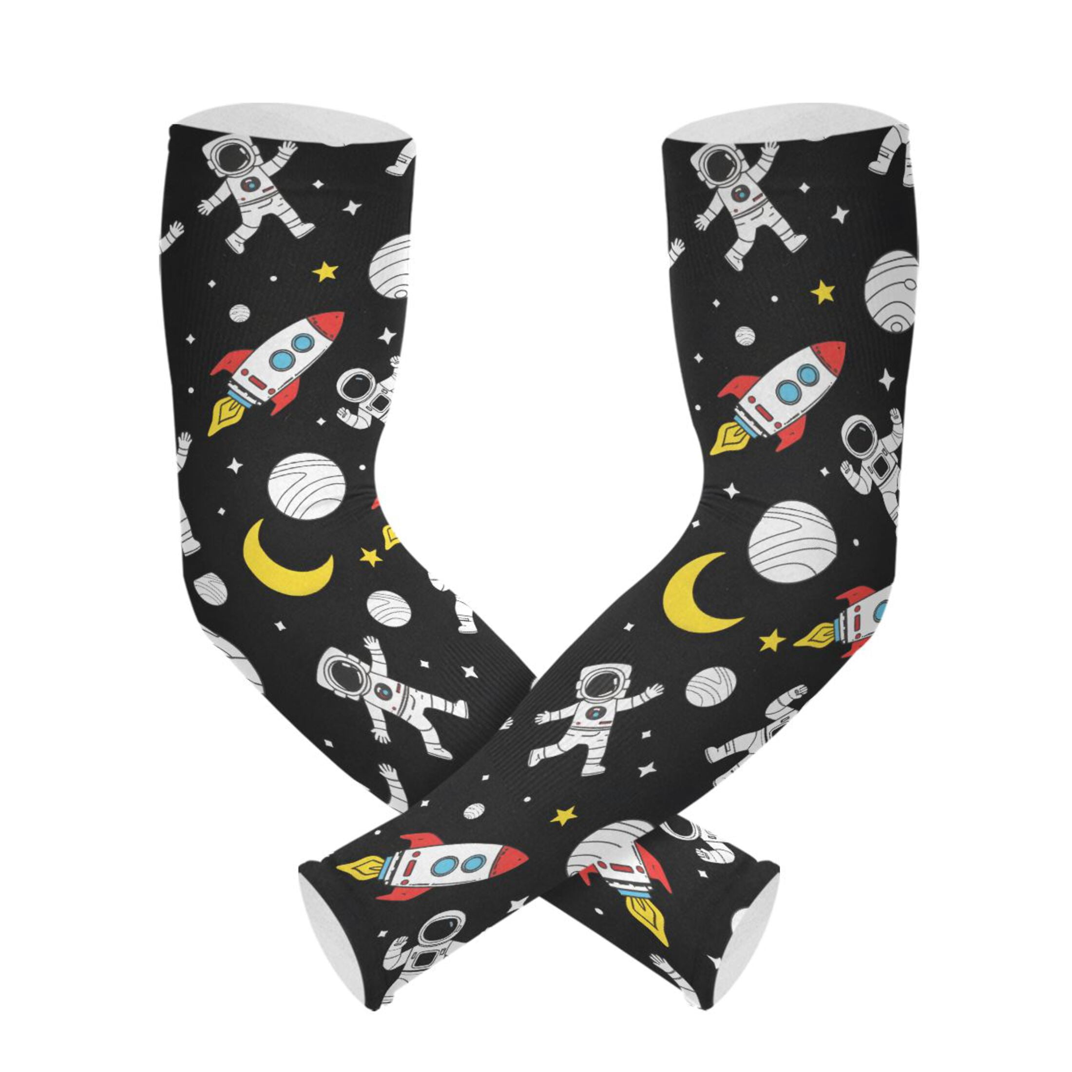 Astronaut Space Pattern UV Protection Cooling Arm Sleeves, Compression ...