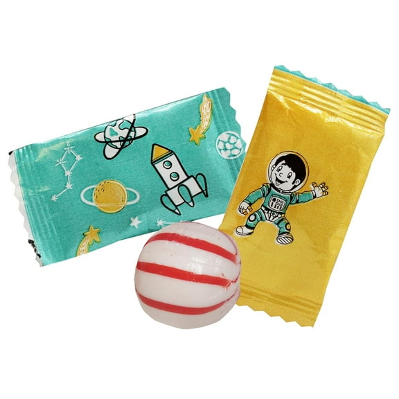 Astronaut Space Themed Peppermints 100 Count Individually Wrapped - Bulk Mints For Kids Birthday Party Giveaways & Candy Goodie Bags-Spaceship Fun Mints For Adults or Kids