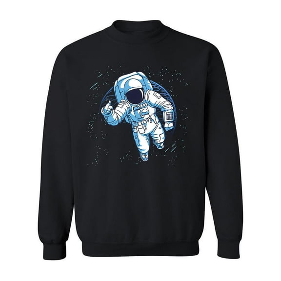 Astronaut Spaceman Design Sweatshirt Men -Image by Shutterstock, Male x-Large