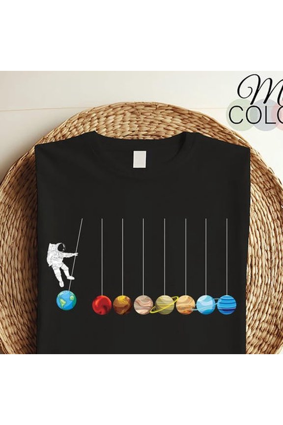 Astronaut Spaceman Planets Funny Space Dwarf Solar System Astronomy T-Shirt, Space Geeks Gifts Astronauts Lovers Birthday Party Present Moon