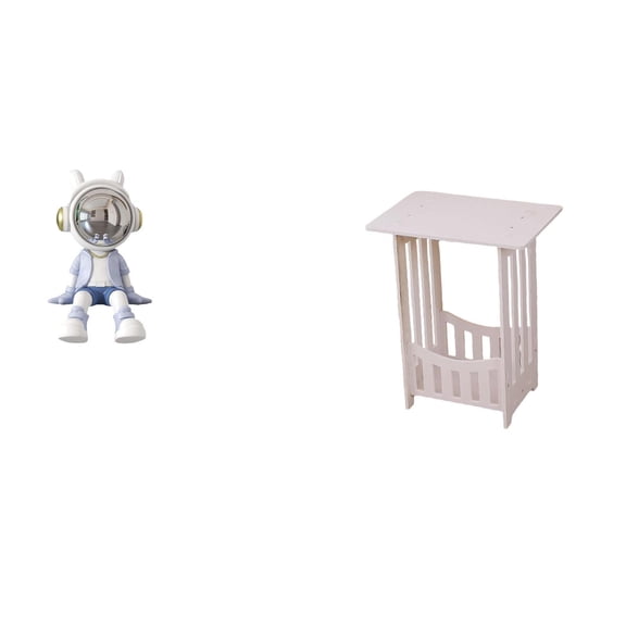 Astronaut Statue Side Table Decorative Figurine Resin Compact Design Modern Home Living Room Lounge Office