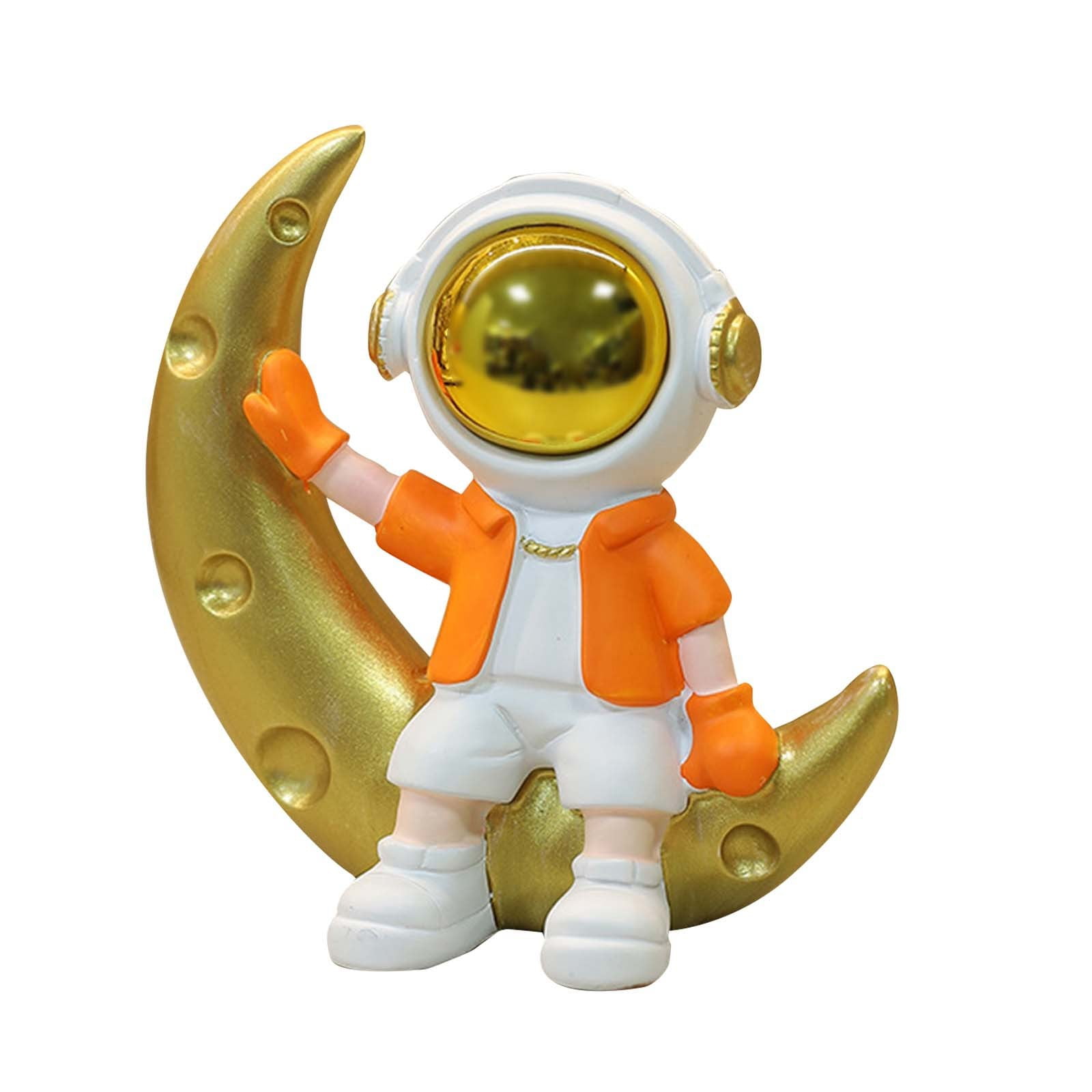 Astronaut Statues Spaceman Sculpture Polyresin Arts Gifts Silver