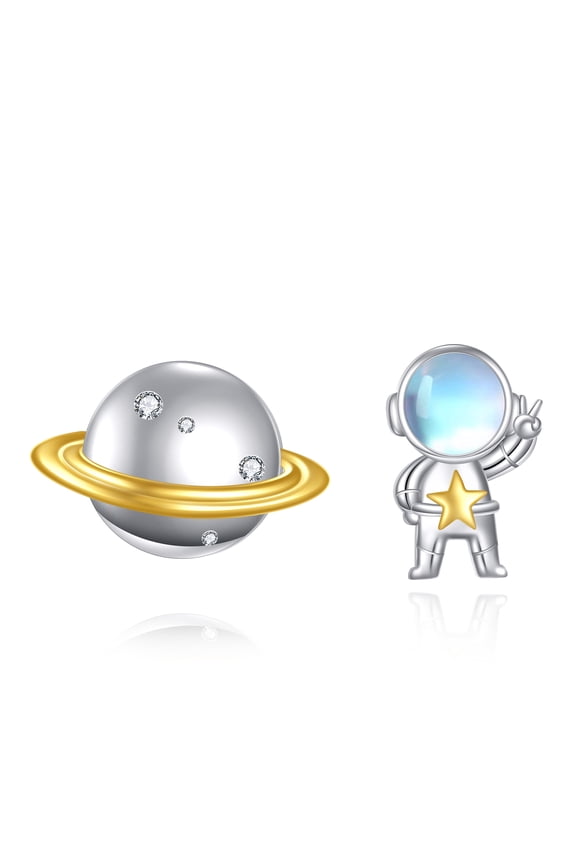 Astronaut Stud Earrings for Women 925 Sterling Silver Astronaut Earrings Unique Space Jewelry Gifts