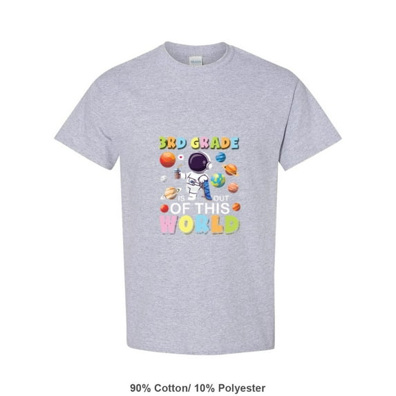 Astronaut Student Gift Third Grade Is Out Of This World Quote Unisex T-Shirt, for men & women, up to size 5XL