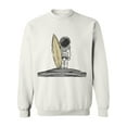 thumbnail image 1 of Astronaut Surfer With A Board Sweatshirt Men -Image by Shutterstock, Male Medium, 1 of 4