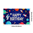 thumbnail image 1 of Astronaut Themed Colorful Happy Birthday Banner Backdrop Background Party Supplies for Birthday Party Decors Photography Props Space Party Decorations, 1 of 8