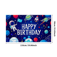 thumbnail image 1 of Astronaut Themed Colorful Happy Birthday Banner Backdrop Background Party Supplies for Birthday Party Decors Photography Props Space Party Decorations, 1 of 8