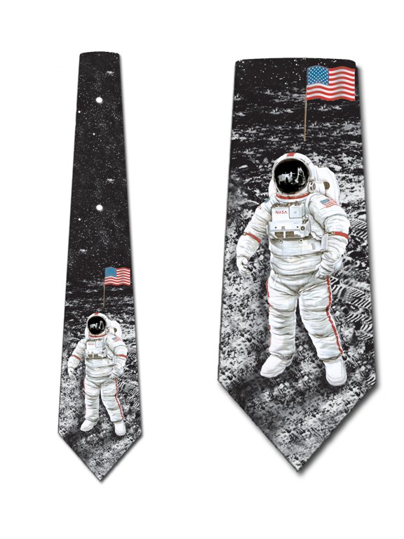 Astronaut Ties Moon Landing Necktie Space Tie