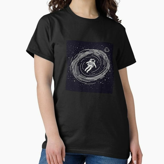 Astronaut Traveling Around the Universe Fun Cosmic Explorer Unisex T