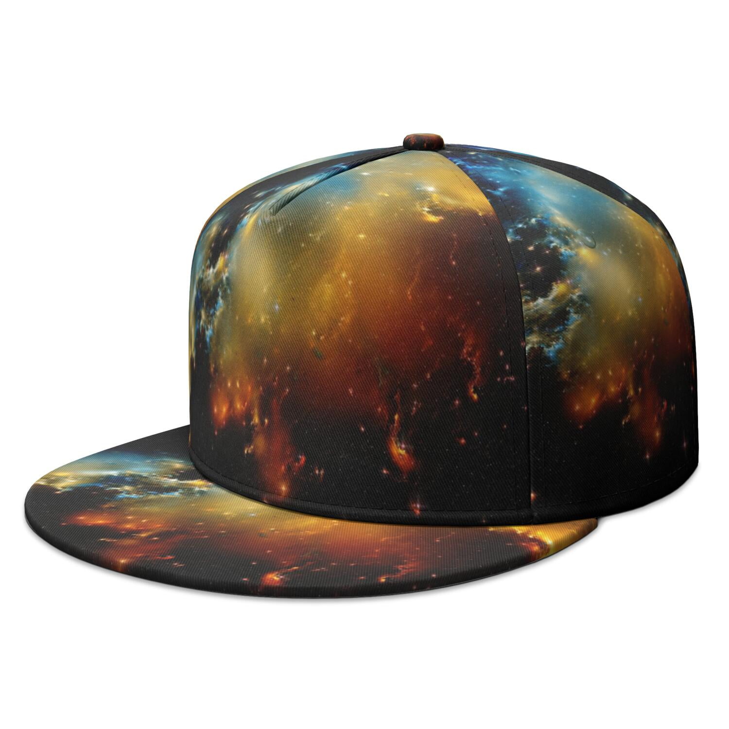 Astronaut Trucker Cap – Space & Rocket Design, Flat Brim Adjustable ...