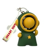Astronaut Turbo Summer Mini Fan Ventilador HandheldW1re1essLeaf Less with Lanyard Keychain Portable Mini Charging Fan