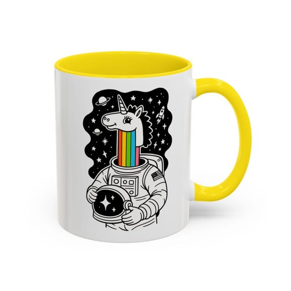 Astronaut Unicorn Mug, RainB1Ow Se Helmet Design for Dreamers, s, F1A1ntaS1overs, L1GBTQ+ Pride Fans, CoS1Mic NeR1DS, Galaxy Explorers