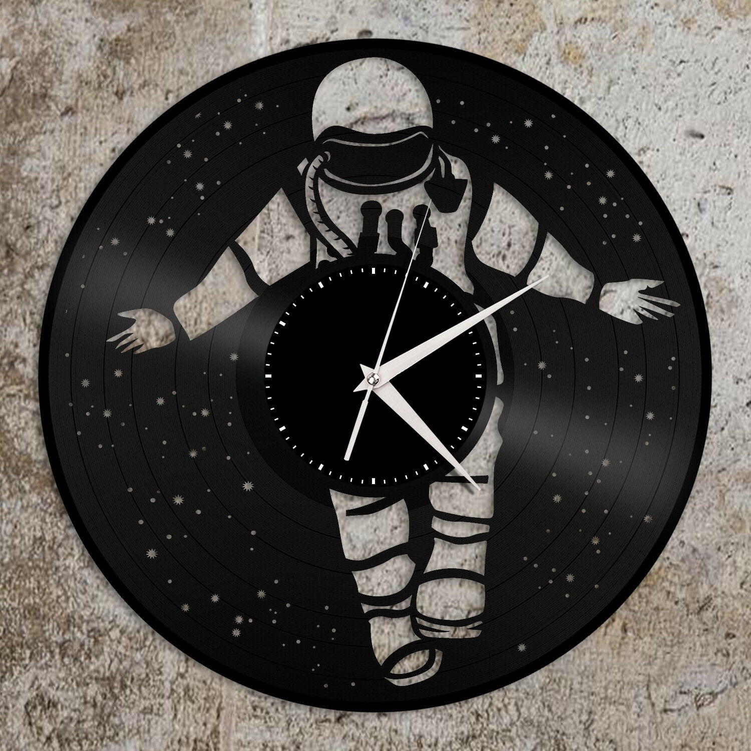 Astronaut Vinyl Wall Clock Cosmonaut Spaceman Souvenir Gift Home Room ...