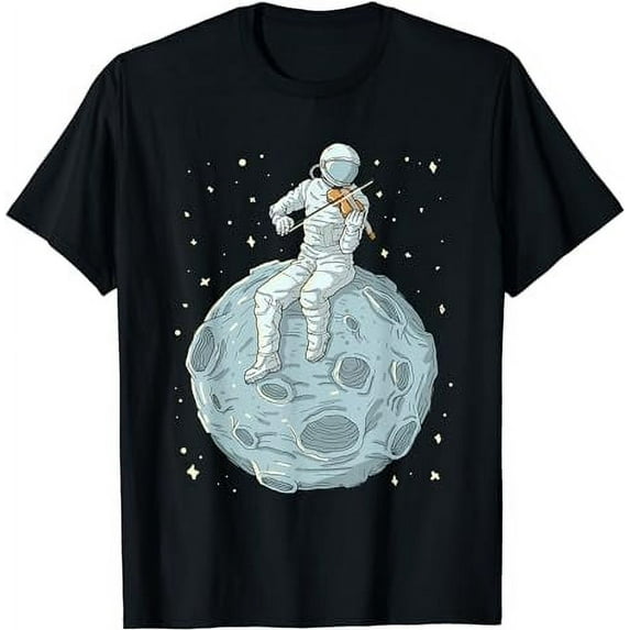 Astronaut Violin Player Violinist Viola Classical Music T-Shirt