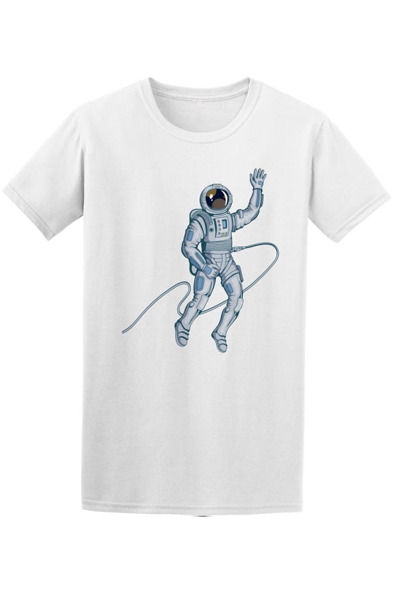 Astronaut Waving Hello Tee Men's -Image by Shutterstock