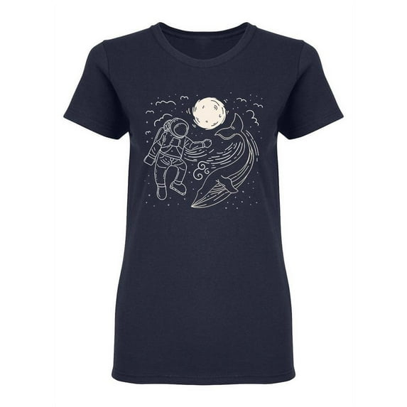 Astronaut With Whale Shaped Tee Women's -Image by Shutterstock