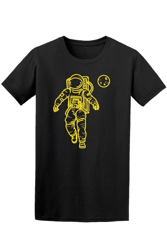 Astronaut Yellow In Sharp Effect T-Shirt Men -Image by Shutterstock, Male Large