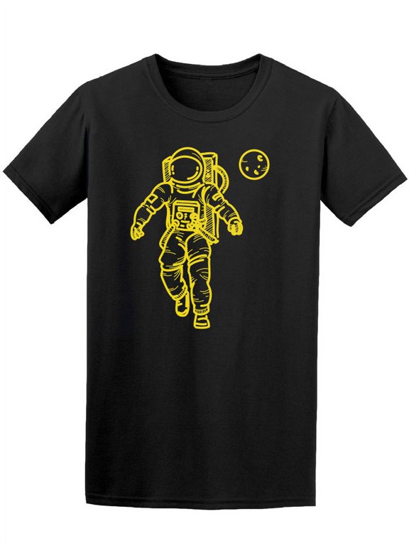 Astronaut Yellow In Sharp Effect T-Shirt Men -Image by Shutterstock, Male Medium
