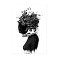 thumbnail image 1 of Astronaut girl - Illustration Astronaut Floral Surrealism Space Silhouette Cosmic Modern Art Unframed Wall Art Print 6 x 8 inches, 1 of 16