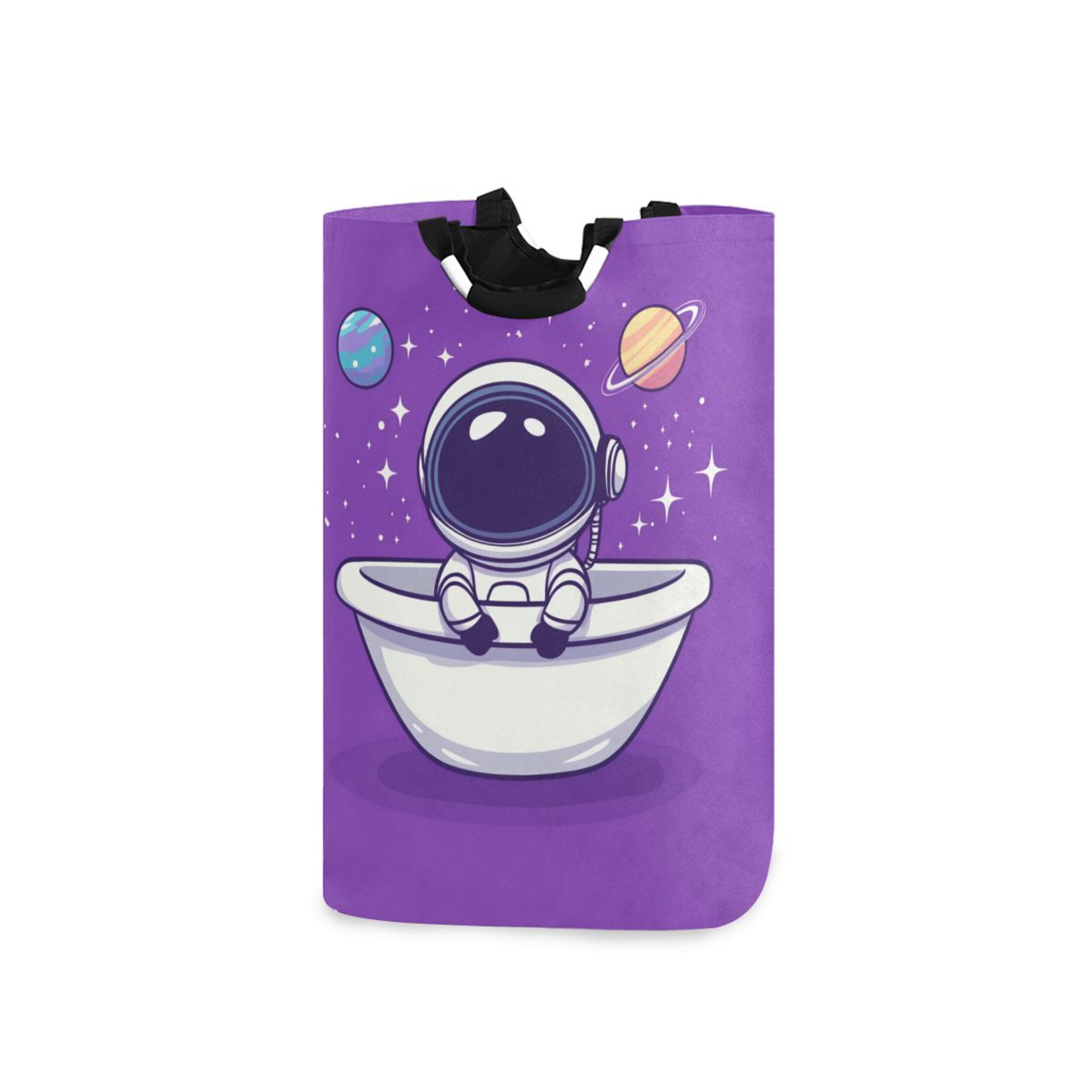 Photo inspiration: Picture Idea: Astronaut In Bathtub Planets Laundry Basket With Handles Foldable