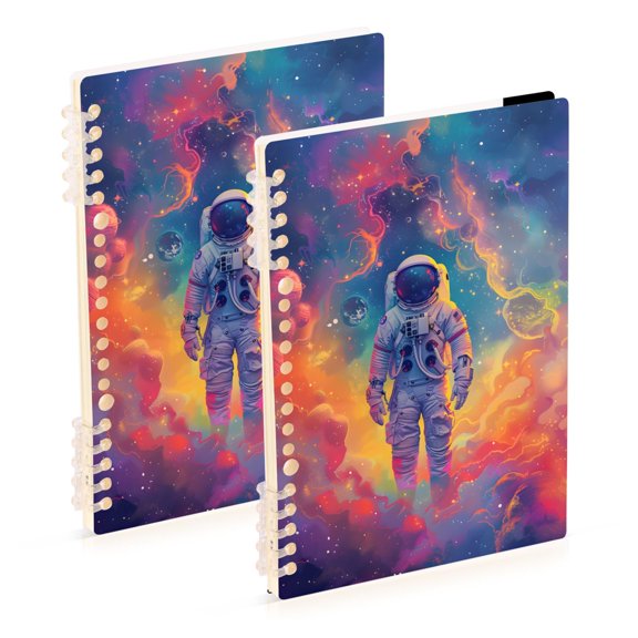 Astronaut in Beautiful Nebula Notebook Detachable Coil Notebook Diary Plan Book A5 Size 60 Pages 1 Pack