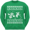 thumbnail image 1 of Astronaut in Space Ugly Christmas Sweater Green Sweatshirt, 1 of 1