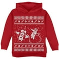 thumbnail image 1 of Astronaut in Space Ugly Christmas Sweater Toddler Hoodie Red 2T, 1 of 1