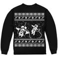 thumbnail image 1 of Astronaut in Space Ugly Christmas Sweater Youth Sweatshirt Black YLG, 1 of 1