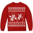 thumbnail image 1 of Astronaut in Space Ugly Christmas Sweater Youth Sweatshirt Red YMD, 1 of 1
