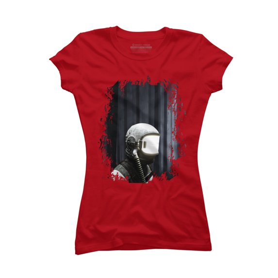 Astronaut in the forest Juniors Red Graphic Tee - Design By Humans 2XL