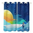 thumbnail image 1 of Astronaut on Alien Planet Landscape Luxury Window Curtains Blinds for Living Room Kids Bedroom Bathroom Kicthen Door Home Decor 2 Panels, 1 of 6