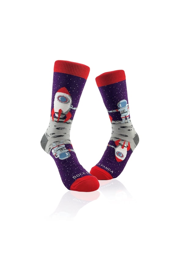 Astronaut on the Moon Socks from the Sock Panda (Adult Small)