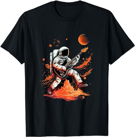 Astronaut playing E-guitar, Space Jamming T-Shirt - Walmart.com