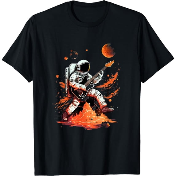 Astronaut playing E-guitar, Space Jamming T-Shirt