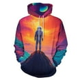 thumbnail image 1 of Astronaut's Cosmic Odyssey-1 Men's Women Vintage 3D Hooded Sweatshirt - All-Season Loose Fit Streetwear, 1 of 6