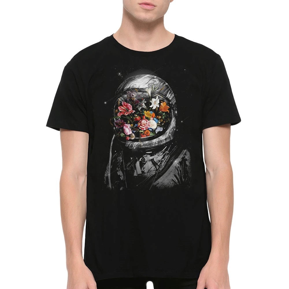 Astronaut with Flowers T-Shirt, (SPA-09000) - Walmart.com