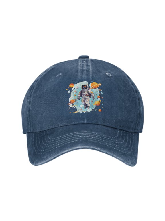 Astronauts Baseball Caps for Men Women Adjustable Casual Trucker Hats for Fishing Outdoor Activities Fashion Hats