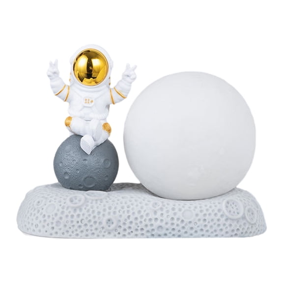 Astronauts Ornament Moon Table Lamp LED Lamp Nightlight for Kids and Space Lover