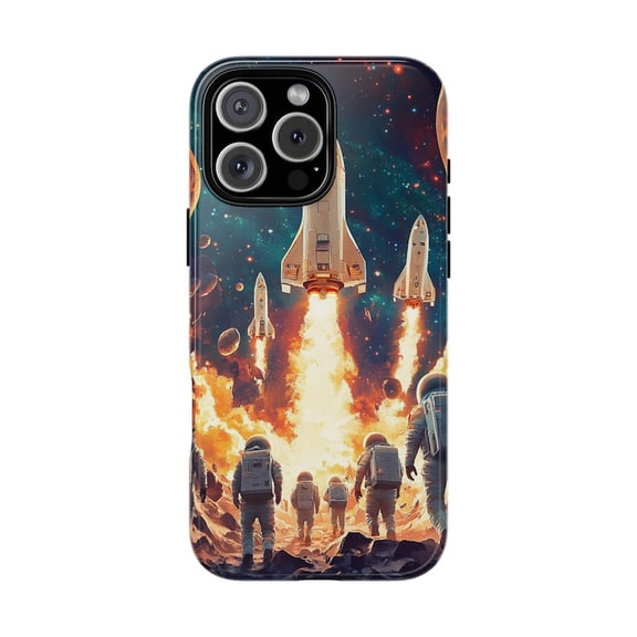 Astronauts Planetary Spaceship Rockets Space Phone Case: iPhone, Galaxy, Pixel - Lifetime Warranty
