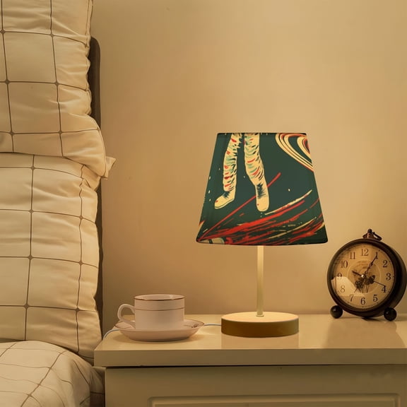 Astronauts Planets Rockets LED Desk Lamp Table Lamp USB Bedside Nightstand Small Lamp for Bedroom Living Room Kids Room