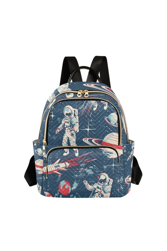 Astronauts Planets Rockets Travel Laptop Backpack Casual Daypack Lightweight Bookbag Compartment for Business