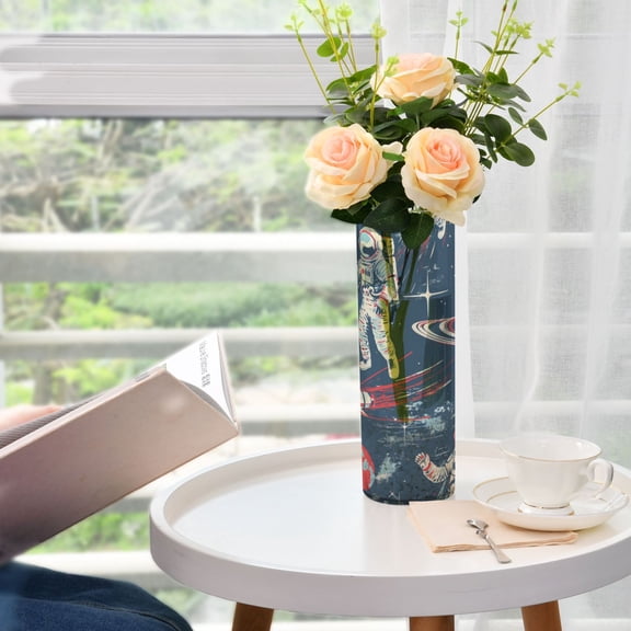 Astronauts Planets Rockets Vases for Flowers Modern Decorative Vase Home Decor for Bedroom Kitchen Living Room Centerpieces