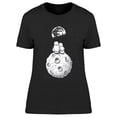 thumbnail image 1 of Astronauts Sitting On The Moon T-Shirt Women -Image by Shutterstock, Female x-Large, 1 of 2
