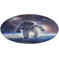 thumbnail image 1 of Astronauts in Space Washable Round Rug -Circle Area Rugs for Nursery Bedroom, Vintage Non Slip Non Shedding Low Pile Carpet for Living Room Coffee Table Entryway, 1 of 7