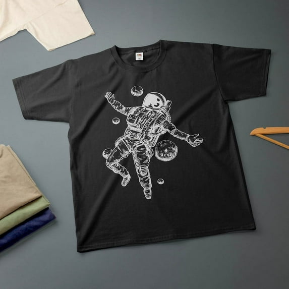Astronauts TShirt Various Sizes & Colours Ink Drawing Tee