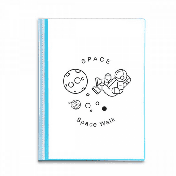 Astronauts Walk Planet Space Book Sheet Protectors Portfolio Binder Folder