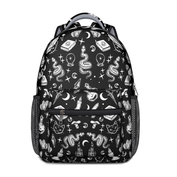 Astronomical Gothic Backpack for – Dark Moon & Starry Sky with Steampunk Art and Ethereal Lunar Constellation Pattern